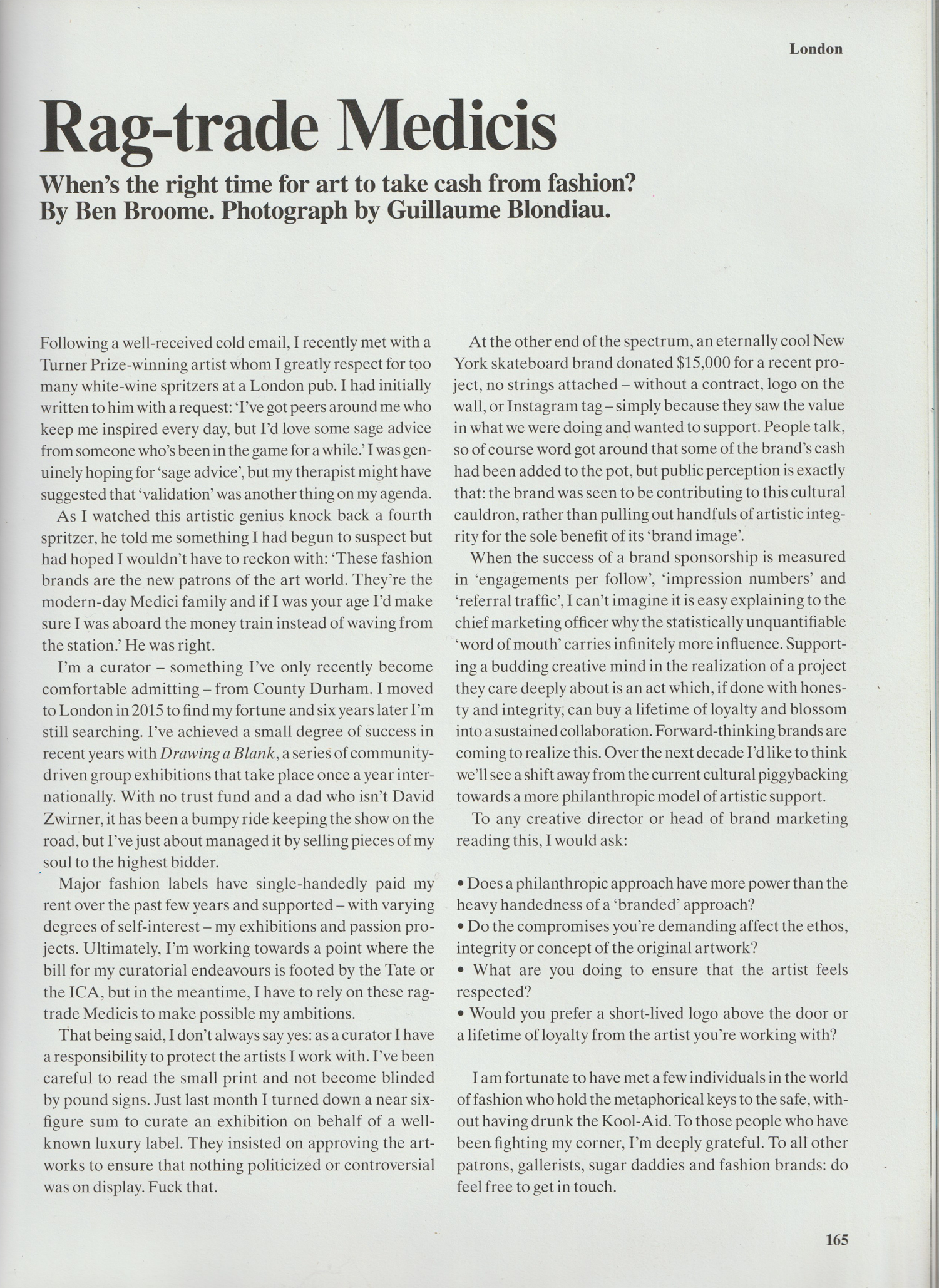 Rag-trade Medicis, System Magazine